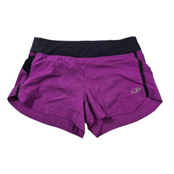 Icebreaker merino wool lined Spark shorts S brief lined purple odor control - Picture 1 of 8